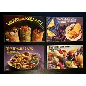4 Nitty Gritty Cookbooks Wraps & Roll Ups, Sandwiches, Toaster Oven & Ice Cream